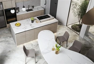 Marble Style Nano Glass Bathroom Countertop